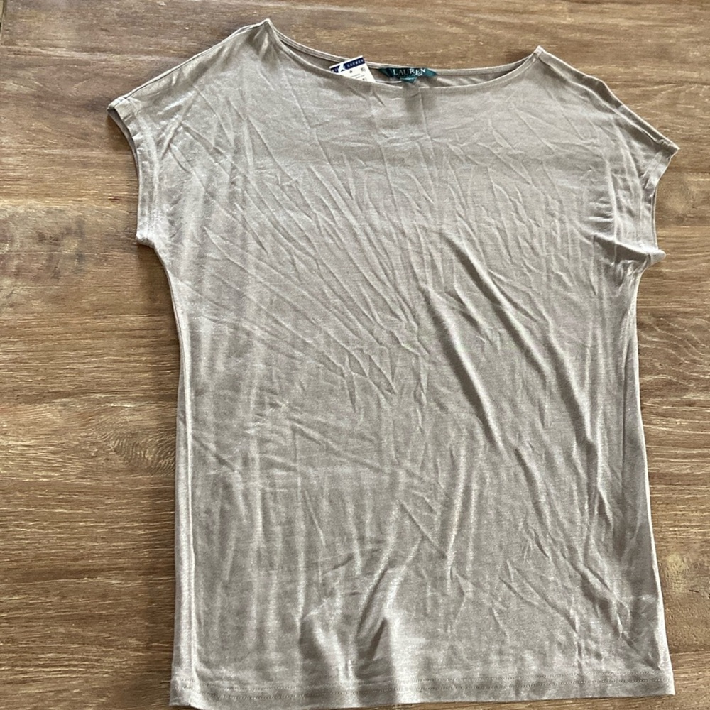 Polo Ralph Lauren LAUREN top - T-shirt gold - glider Size S NWT